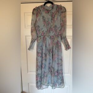 Ivy City Co Rose blue floral dress